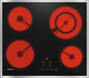 Miele KM6520FR inbouw kermamisch kookplaat (574 mm breed 4 kookplaten)