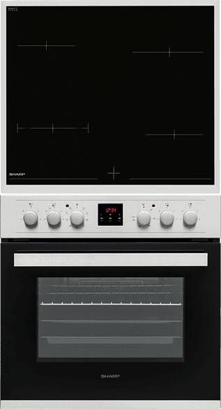 Sharp K-62D19IM0-EU – Inbouw Oven + Inductiekookplaat – 60 cm – Hetenset – RVS Zwart - Foto 2