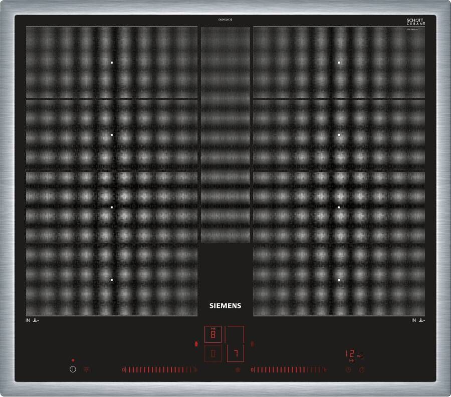 SIEMENS Flex-inductiekookplaat van SCHOTT CERAN EX645LYC1E powermove plus functie voor drie verschillende verwarmingszones - Foto 5