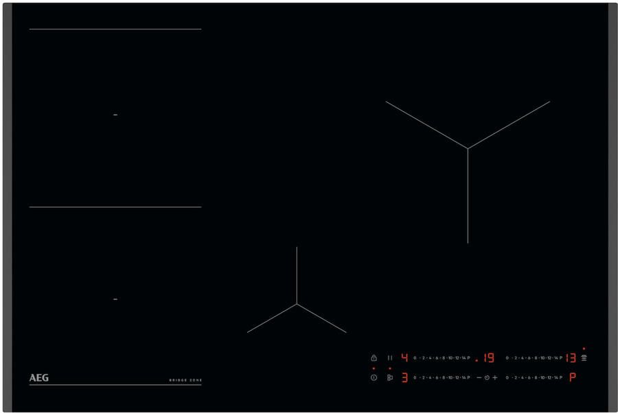 AEG TO84IB0BFB Inbouw inductiekookplaat Zwart