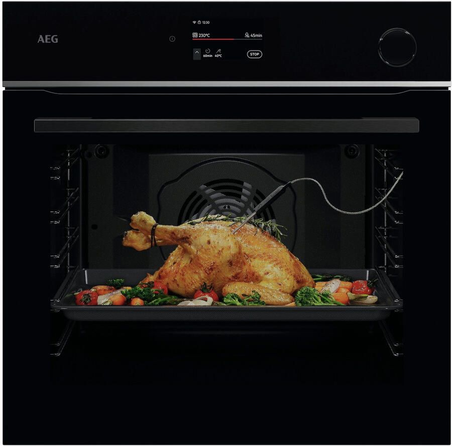 AEG TR7PB73FSB Inbouw combi stoomoven Zwart