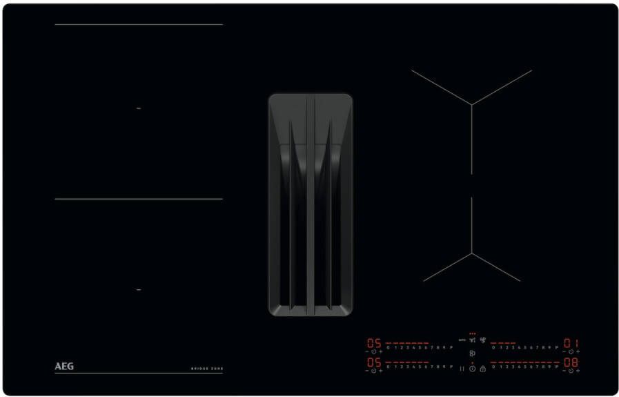 AEG TH84CB03CB Inductie inbouwkookplaat met afzuiging Zwart