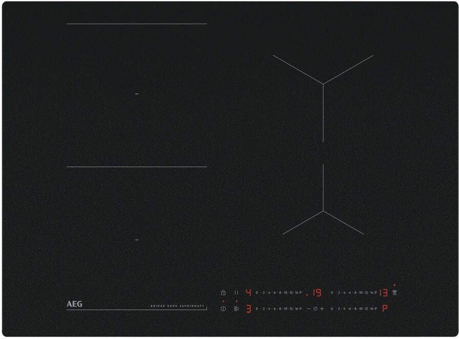 AEG TO74IB00CZ SaphirMatt Inductie inbouwkookplaat Zwart