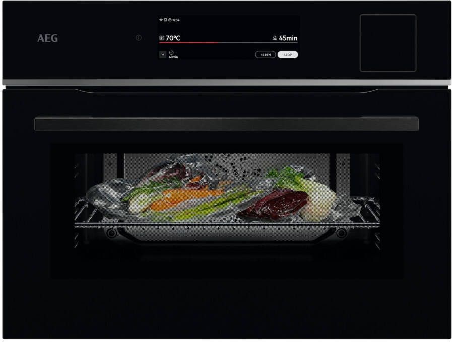 AEG TP8SK721B Inbouw combi stoomoven Zwart