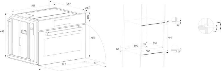 Beko BBCW17400B Selective Line Inbouw oven met magnetron Grijs - Foto 3