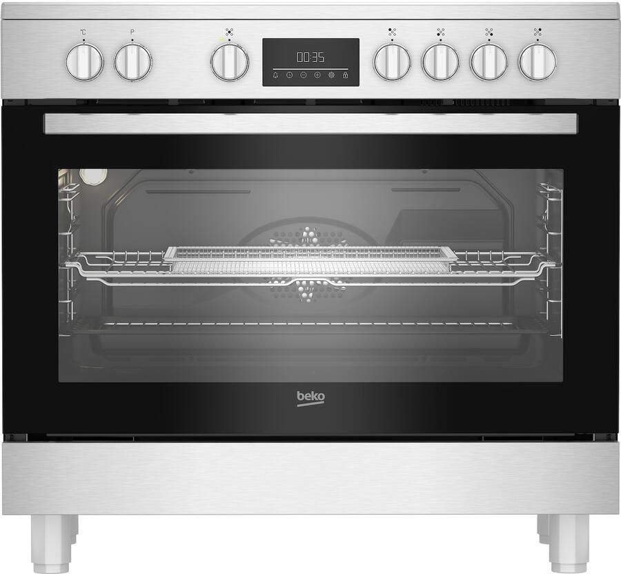 Beko BGM 30203 EX Vrijstaand fornuis Roestvrijstaal Draaiknop Touch Roestvrijstaal LED Emaille