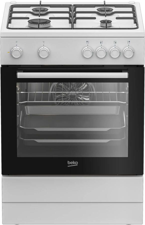 Beko FBM6202WNL AeroPerfect Gasfornuis met elektrische oven 66 liter