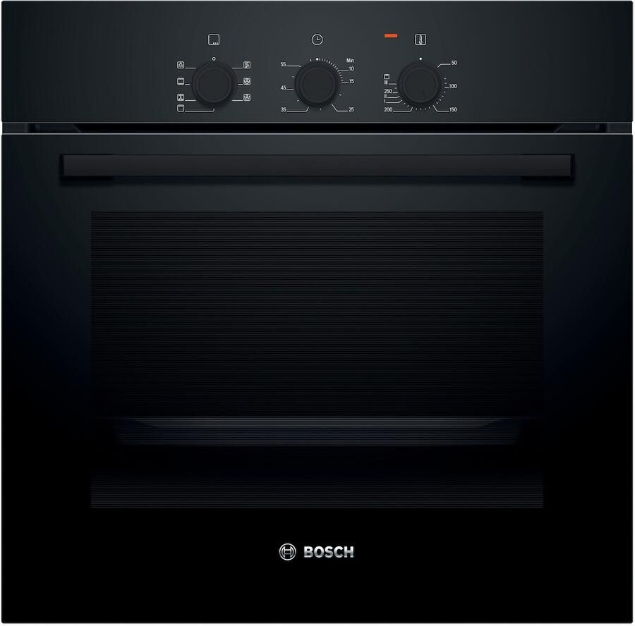Bosch Siemens HBF011BA2 Serie 2 Inbouwoven 60 x 60 cm Zwart Energielabel A 3D hetelucht