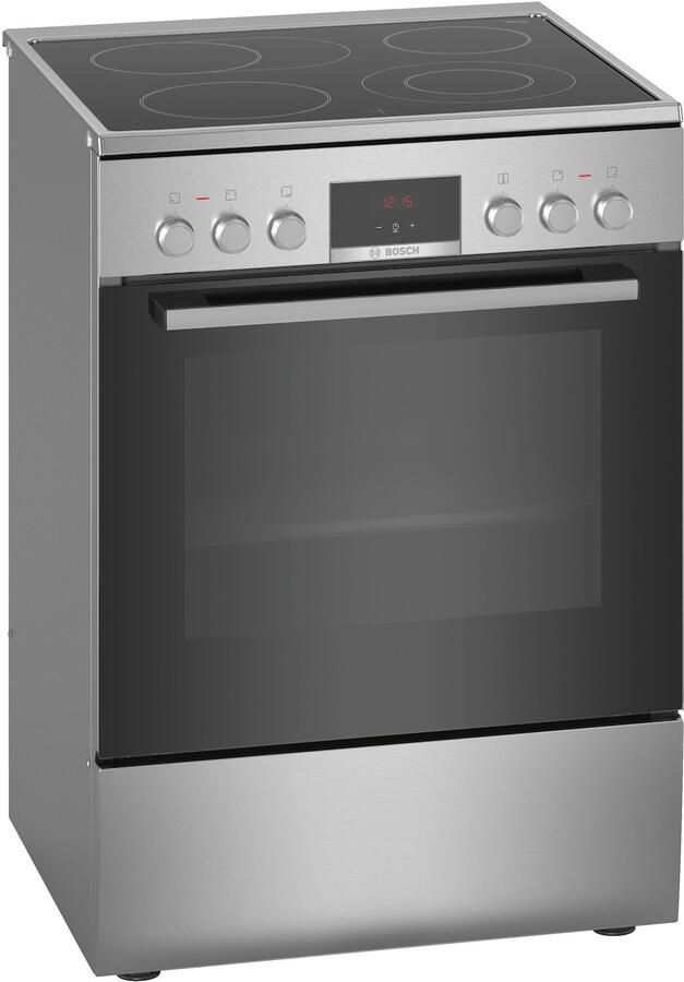 Bosch HKR39C250 Serie 4 Fornuis Vrijstaande Elektrisch fornuis 3D Hetelucht: gelijkmatige luchtverdeling RVS