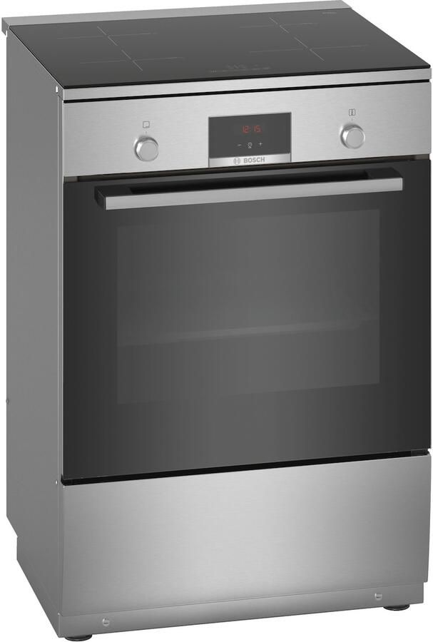 Bosch HLN39A050U Serie 4 Fornuis Vrijstaande Inductieformuis 3D Hetelucht: gelijkmatige luchtverdeling RVS