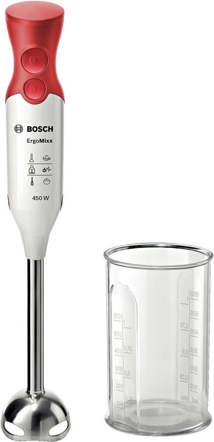 Bosch MSM64110 ErgoMixx Staafmixer 450W Rood Wit - Foto 2