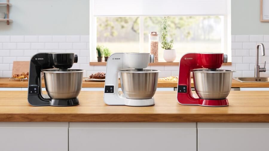 BOSCH Keukenmachine Serie 4 MUM5X720 geïntegreerde weegschaal continu rasp- en snijapparaat mixer rood - Foto 6