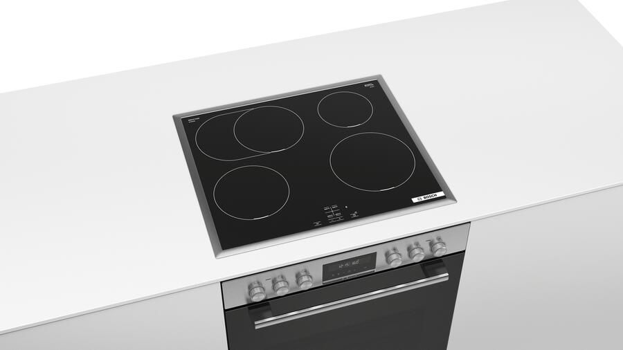 Bosch Serie 4 NIF645CB5E Zwart Roestvrijstaal Ingebouwd 58 cm Inductiekookplaat zones Glaskeramiek 4 zone(s)