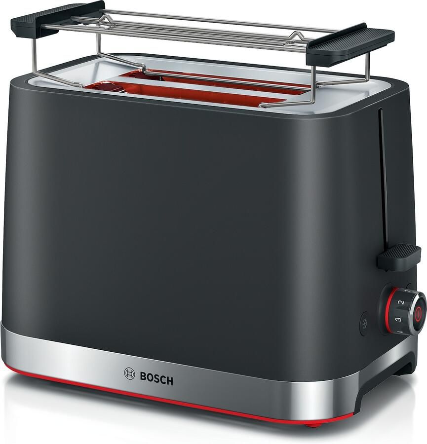 Bosch TAT4M223 Broodrooster 4 2 sneetjes 950 W Zwart Roestvrij staal