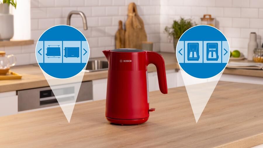 Bosch Twk2M164 Mymoment Waterkoker 1.7L 2400W Rood - Foto 3