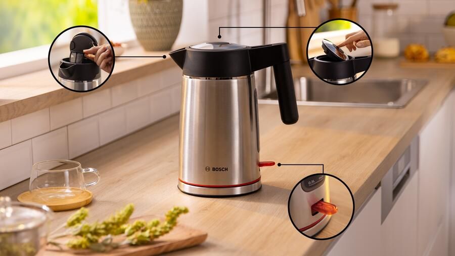 Bosch TWK6M480 waterkoker 1 7 l 2400 W Zwart Roestvrijstaal - Foto 2