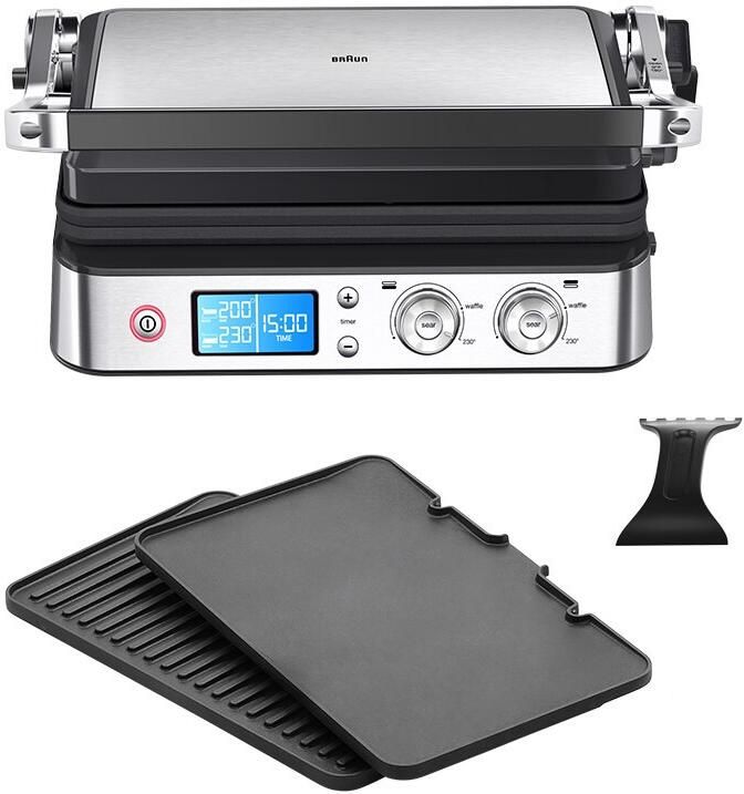 Braun CG 9040 MultiGrill 9 Contactgrill Zwart RVS