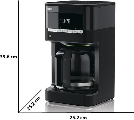 Braun Filterkoffieapparaat PurAroma 7 KF 7020 12 koppen glazen kan 4 programma's timer 1.000 w instelbare koffiesterkte ontkalkingsindicator druppelstop - Foto 8