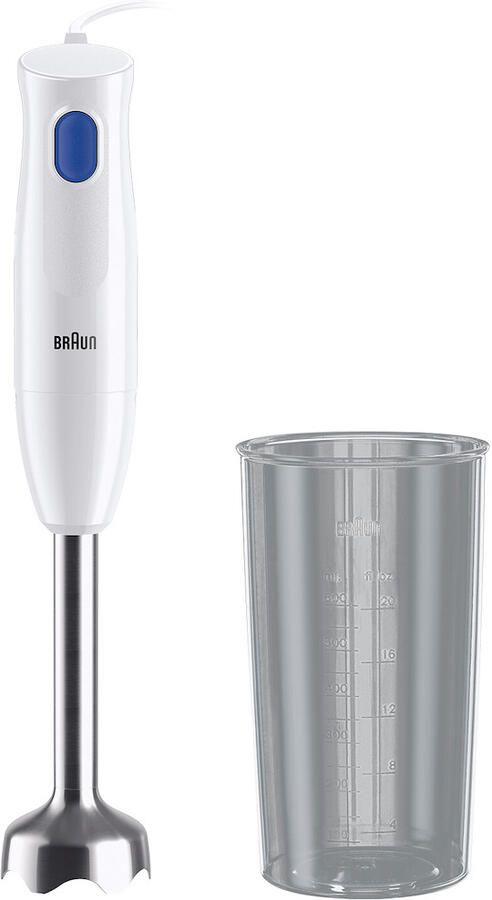 Braun MultiQuick 1 MQ10.001M – Staafmixer lichtgewicht Eenvoudige bediening RVS staafmixervoet Wit 450 W