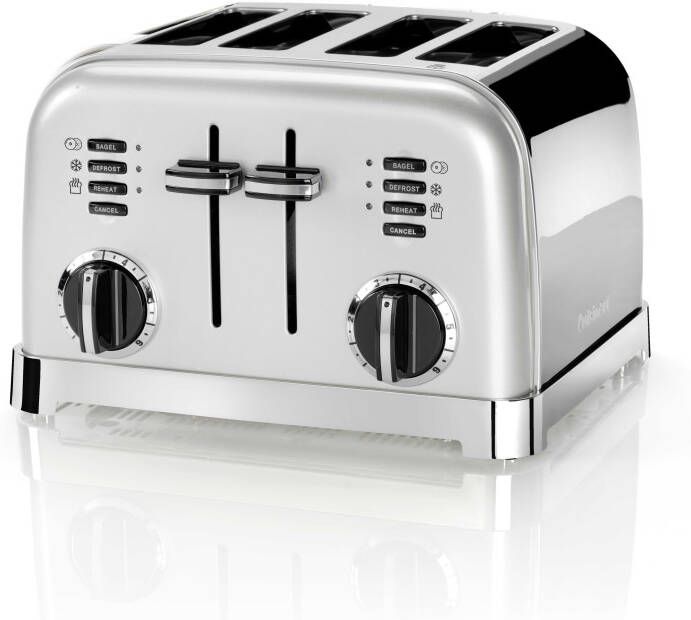 Cuisinart 4 Slice Toaster Broodrooster CPT180SE 4 sleuven Ontdooifunctie Bagelfunctie 6 standen Zilver - Foto 5