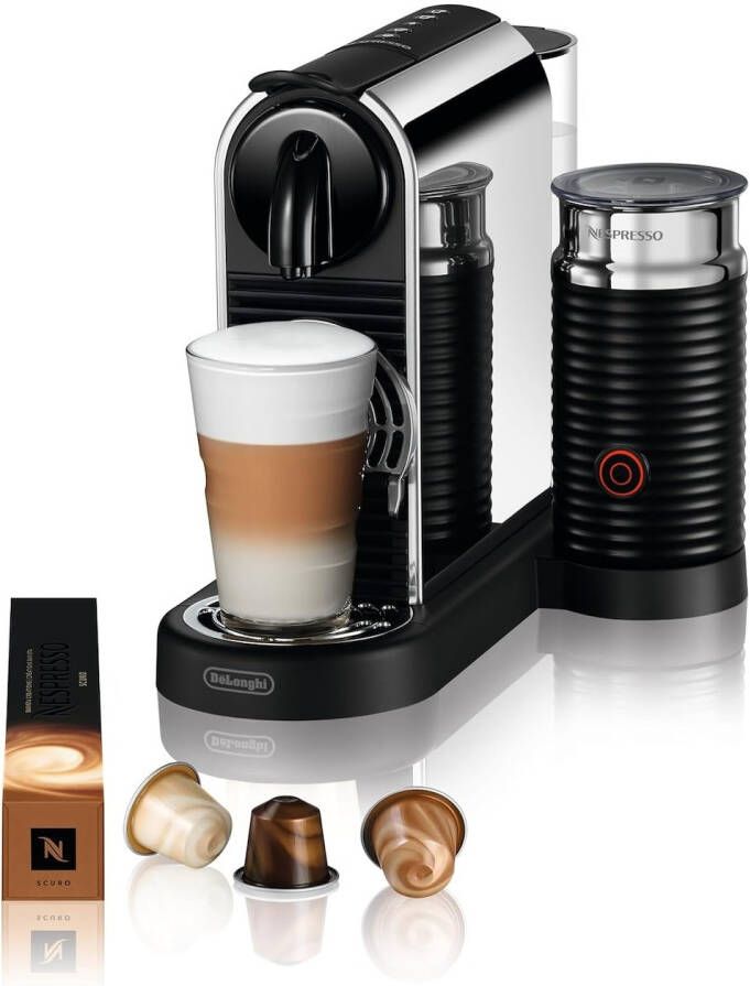 De'Longhi Nespresso CitiZ Platinum & Milk EN330M Koffiecupmachine Met melkopschuimer Stainless Steel