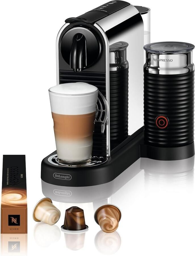 De'Longhi Nespresso CitiZ Platinum & Milk EN330.M Koffiecupmachine Met melkopschuimer Stainless Steel