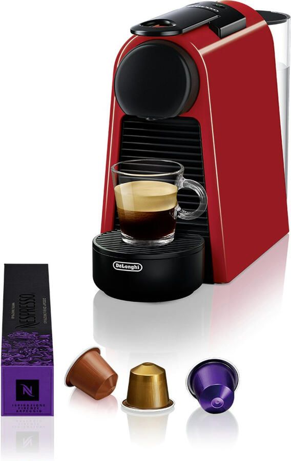 DeLonghi Essenza Mini EN 85.R Vrijstaand Volledig automatisch Koffiepadmachine 0.6l Zwart Rood koffiezetapparaat