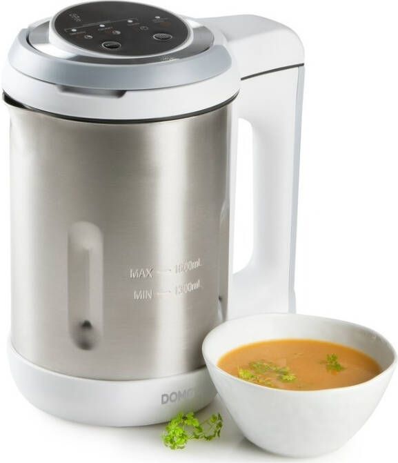 Domo DO737BL Soepmaker 1 6 L 4 programma's Blender RVS Wit