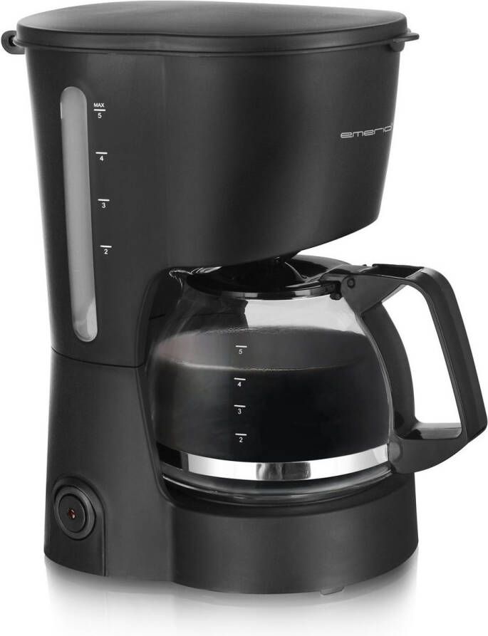 Emerio CME-116801 Filterkoffiezetapparaat klein 0 6 l glazen kan voor maximaal 5 kopjes verse koffie uitneembaar permanent filter anti-druppelfunctie 40 minuten auto-off 600 watt BPA-vrij