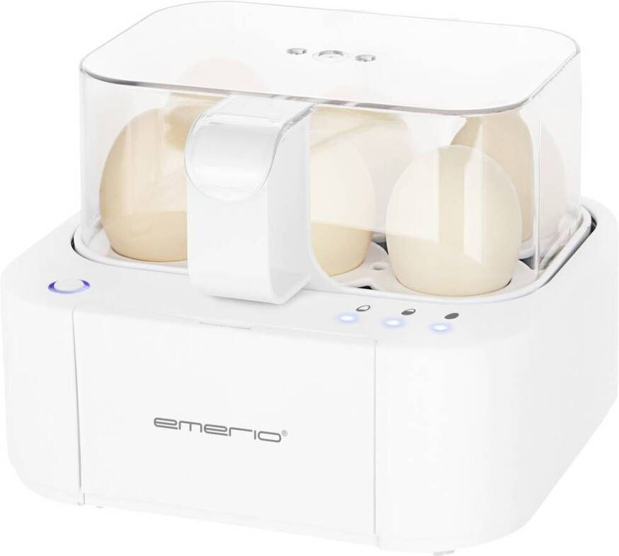 Emerio Smart Eierkoker EB-115560.12 Drie gaarstanden met spraakuitvoer (duits) Wit