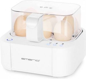 Emerio EB-115560 – Smart Eierkoker Nederlandstalig Capaciteit Voor 6 Eieren Opbergruimte Voor Maatbeker BPA Vrij Materiaal