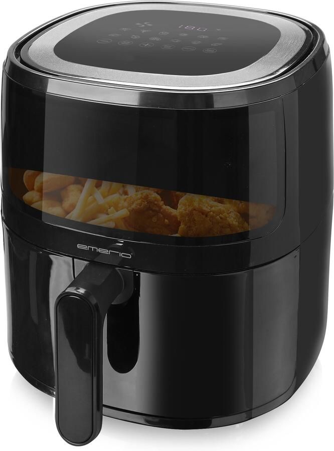 Emerio AF-129329.3 grote digitale heteluchtfriteuse met kijkvenster Frituren zonder extra olie 5 liter inhoud 12 automatische programma's Cool Touch BPA-vrij snel opwarmen 1500 watt - Foto 2