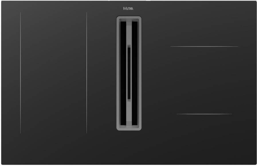 ETNA AKI580ZT Inductiekookplaat met Geïntegreerde Afzuiging – 80 cm – 4 Kookzones – Light & Slide Bediening – Boostfunctie – Recirculatie of Luchtafvoer – Inbouwmaat 750x490 mm – A+ Energielabel