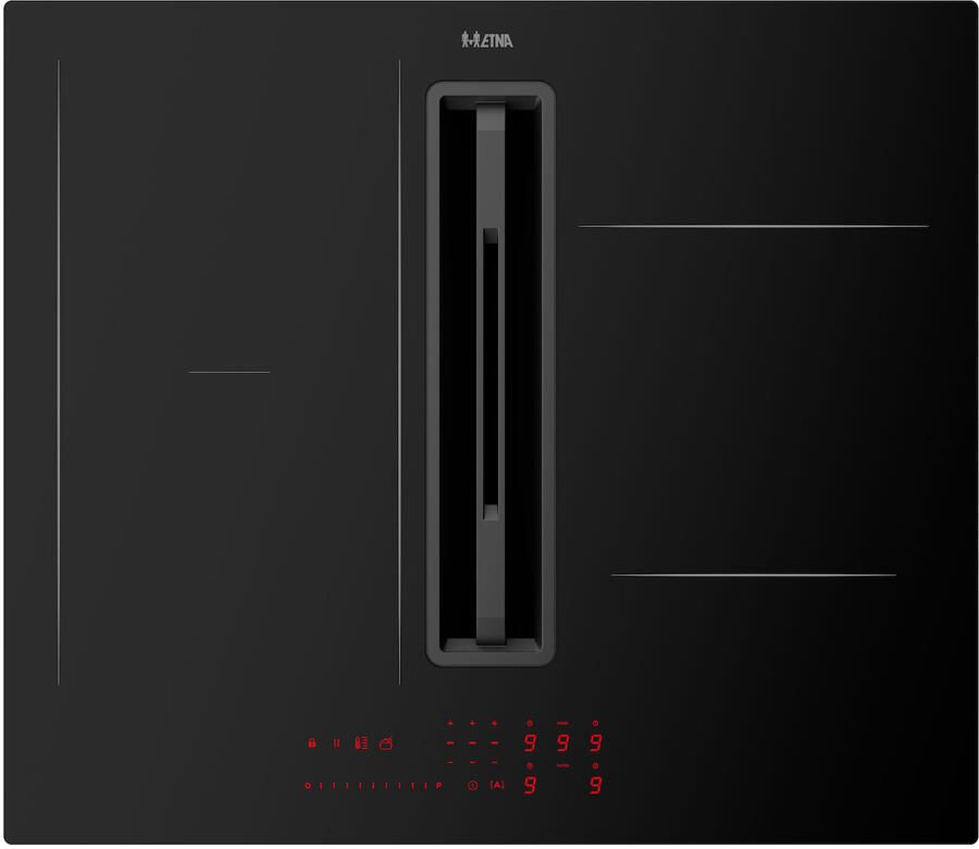 ETNA AKI560ZT Ingebouwde kookplaat Zwart 60 cm Inductie 4 zone(s) Inbouw afzuigkap Touch bediening 10 snelheden Restwarmte indicatie - Foto 1
