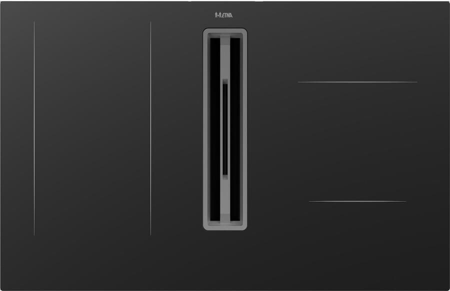 ETNA AKI580ZT Inductiekookplaat met Geïntegreerde Afzuiging – 80 cm – 4 Kookzones – Light & Slide Bediening – Boostfunctie – Recirculatie of Luchtafvoer – Inbouwmaat 750x490 mm – A+ Energielabel