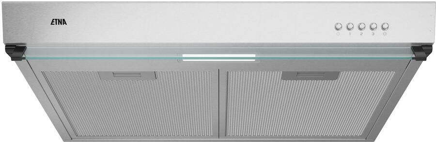 ETNA AO860RVS Afzuigkap Onderbouwmodel 60 cm RVS Energielabel A 3 Snelheden LED spot Druktoetsen Geschikt voor recirculaite en afvoer naar buiten