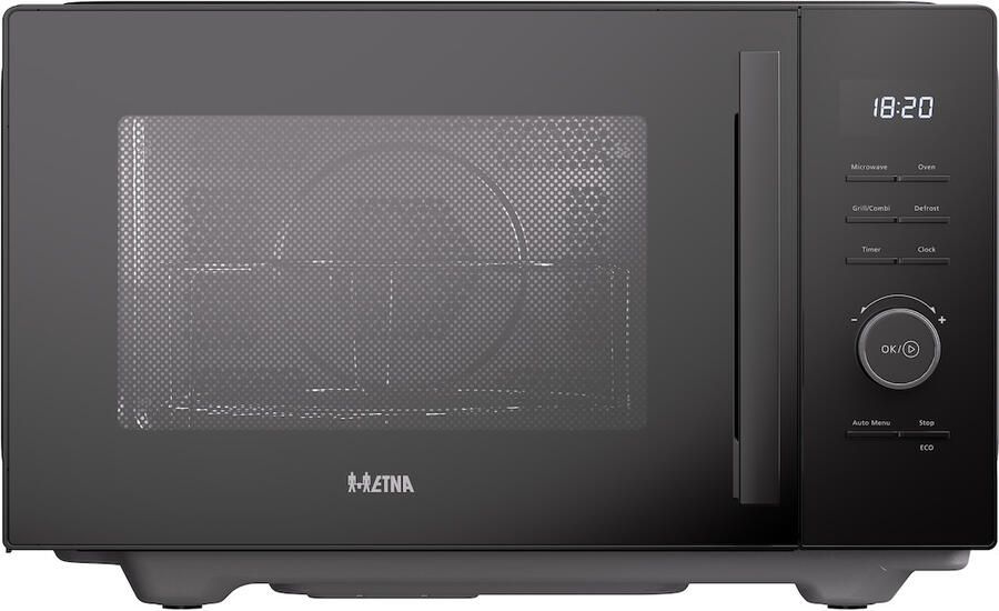 ETNA CMV825 Combi Magnetron – Vrijstaand – 25 liter – 900 watt – Grill – Turbo hetelucht – 10 automatische programma s – Zwart