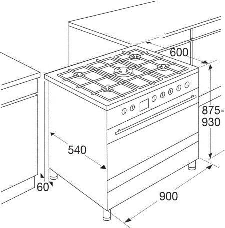 ETNA FG190RVS Gas elektro fornuis RVS - Foto 3