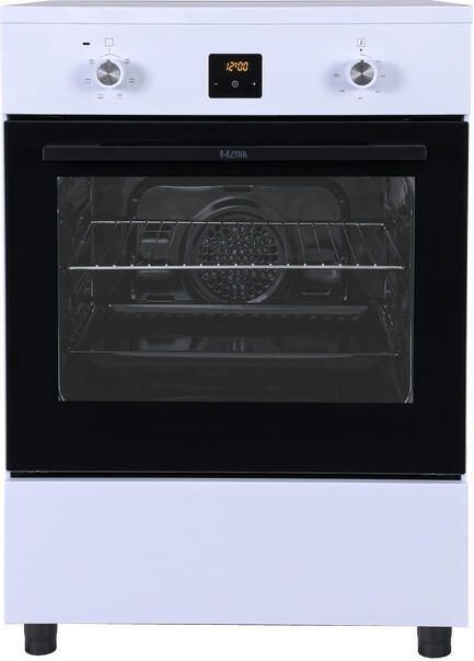 ETNA FI460WIT Inductiefornuis (60 cm) Wit Energielabel A 4 inductie zones met automatische pandetectie oven inhoud 56 liter touch control bediening en digitale timer met uitschakelfunctie