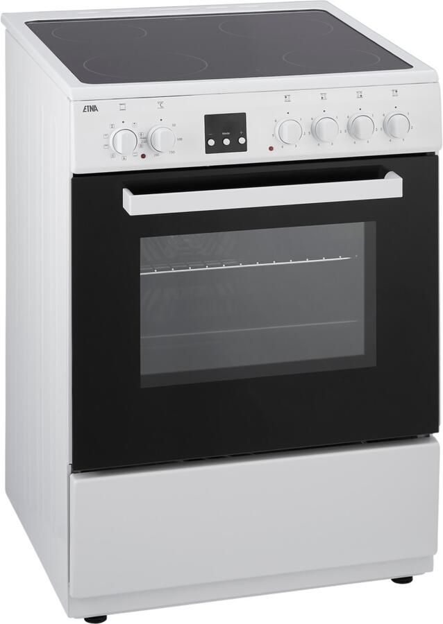 ETNA FKV761WIT Vrijstaand keramisch fornuis Wit Elektrische oven met opberglade 4 kookzones 60 cm - Foto 2