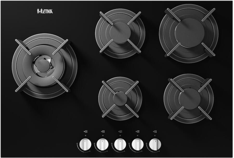 ETNA KGG870ZTA Gas kookplaat Zwart