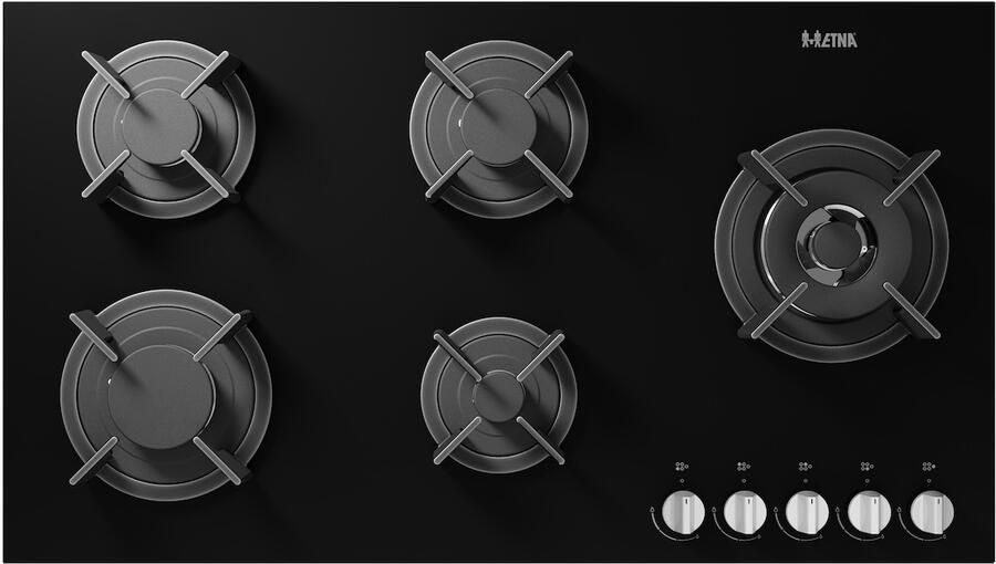 ETNA KGG890ZTA Gas kookplaat Zwart