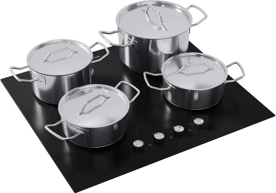 ETNA KI560KZT Elektrische kookplaat 59 cm 4 Kookzones 10 Kookstanden Kinderbeveiliging Restwarmte indicatie - Foto 3