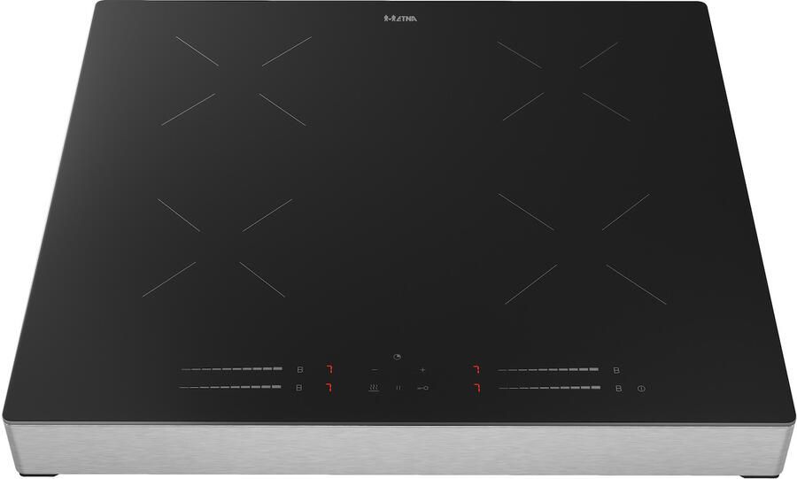 ETNA KIV364RVS Plug & Cook inductiekookplaat (59 cm) 4 Kookzones Bediening per zone Centrale aan uit bediening 10 standen Pauzefunctie Kinderslot