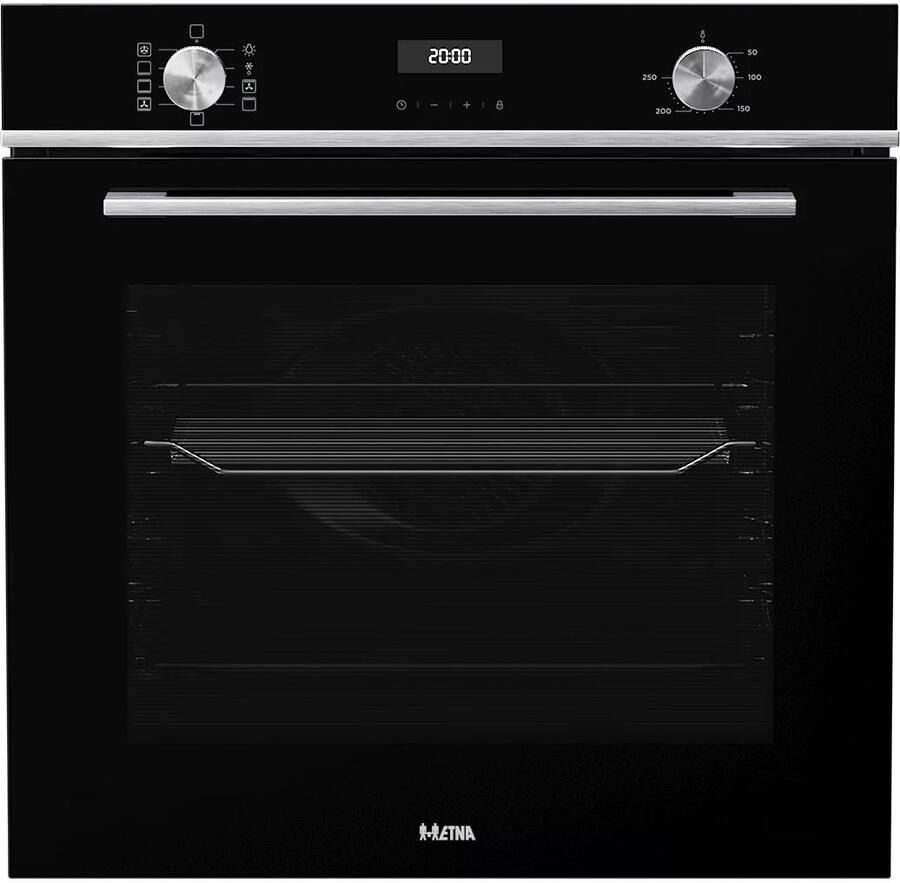 ETNA OM272ZT Oven multifuntioneel 60 cm Zwart A+ LED display Digitale Timer 72Liter Klapdeur Ovenverlichting