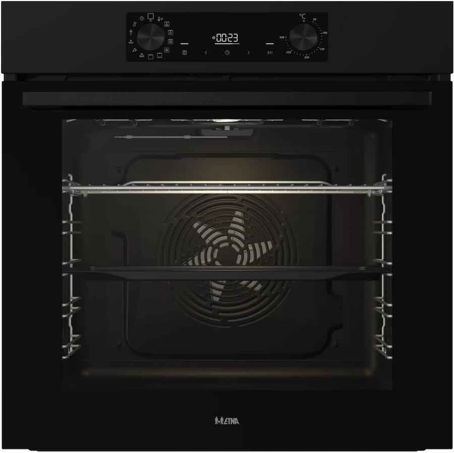 ETNA OM316MZ Inbouwoven Pizza oven (tot 300°C) Turbo Hetelucht AirFryer Multifunctioneel Matzwart