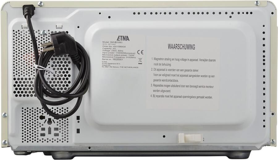 ETNA SMV620BEI Retro Magnetron 20 liter Compact Stijlvol en Efficiënt met 12 Automatische Programma's - Foto 3