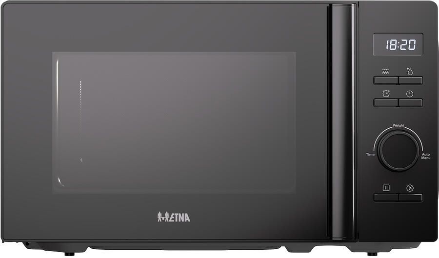 ETNA SMV820 Solo Magnetron – Vrijstaand – 20 liter – 800 watt – 5 standen – 8 automatische programma s – Zwart