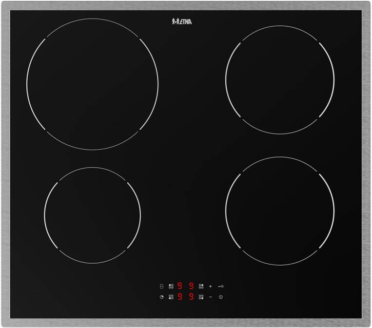 Etna KI2160RVS Inductie inbouwkookplaat Zwart