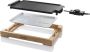 Bestron elektrische tafelgrill voor 4 Personen teppanyaki Bakplaat met afneembare grillplaat en twee grilloppervlakken met antiaanbaklaag 2.000 Watt Hout - Thumbnail 3